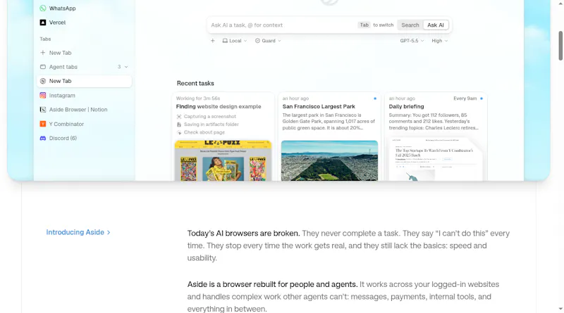 Aside screenshot 3