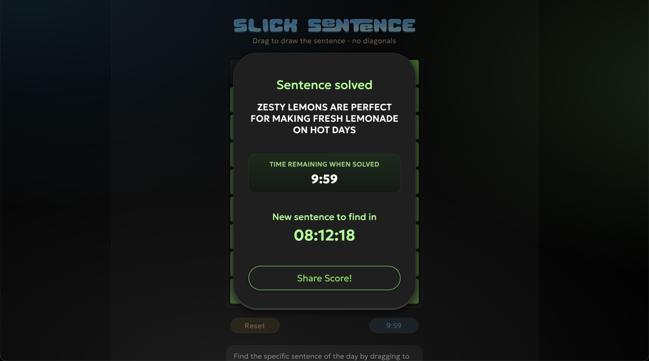 Slick Sentence gallery image