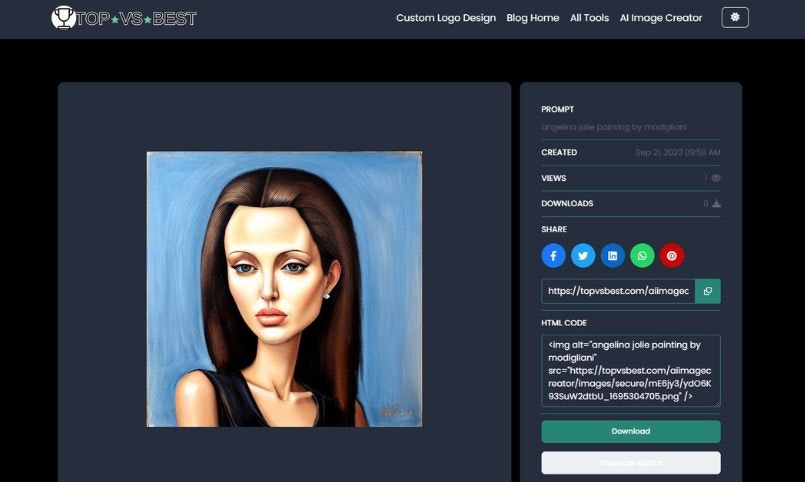 Média Créateur d'image AI gratuit topvsbest 2