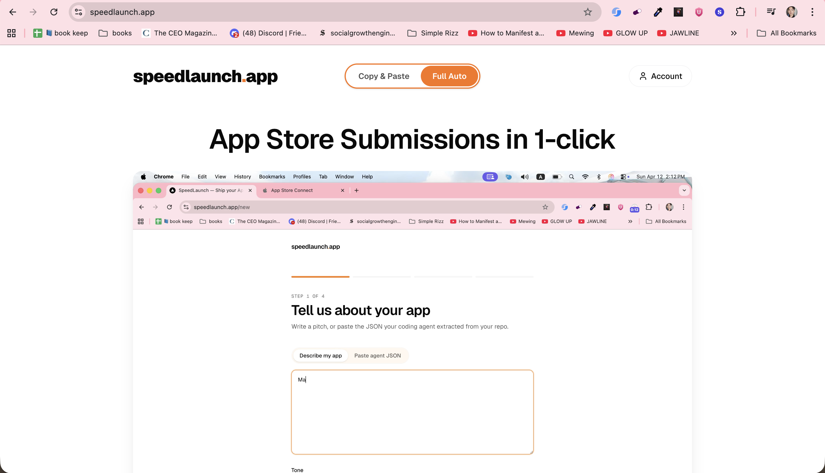 One Click App Store submissions gallery image