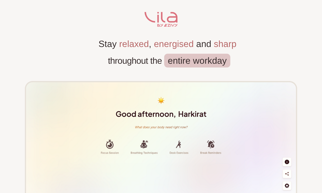 Lila by Zivy - Main product screenshot demonstrating key features and user interface