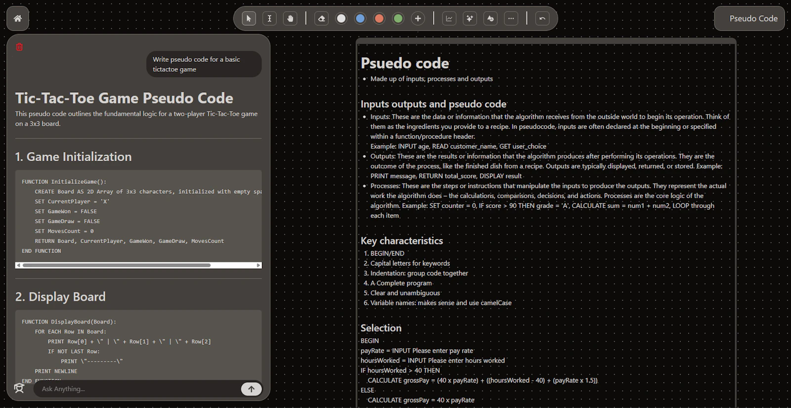 Blackboard screenshot 1