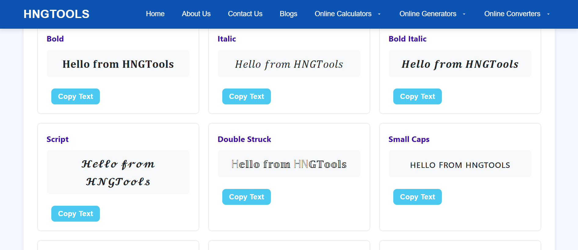 HNGTools – Free Online Tools - Screenshot 2 showing product features and functionality