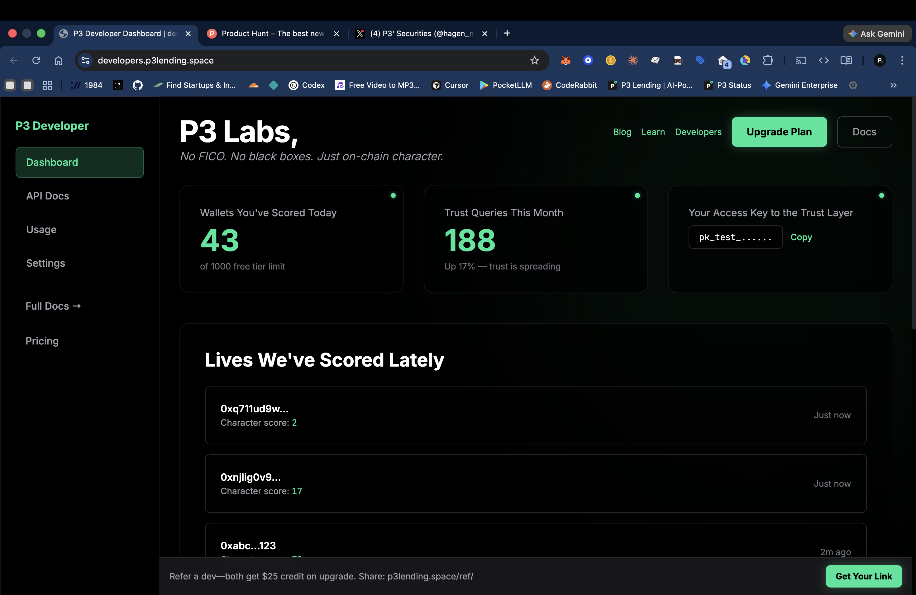 P3 Developer Dashboard gallery image