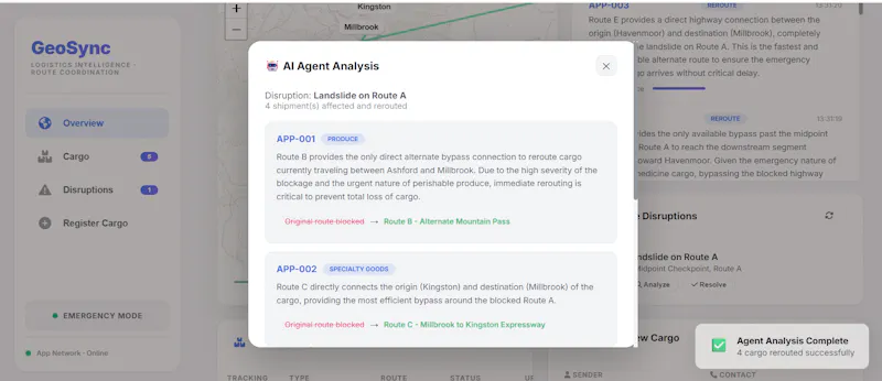 GeoSync — Intelligent Logistics Network screenshot 3