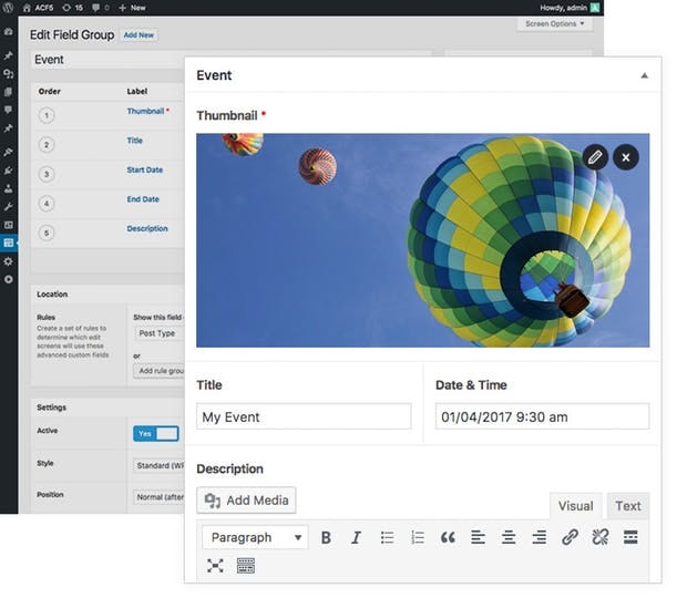 Advanced Custom Fields gallery image