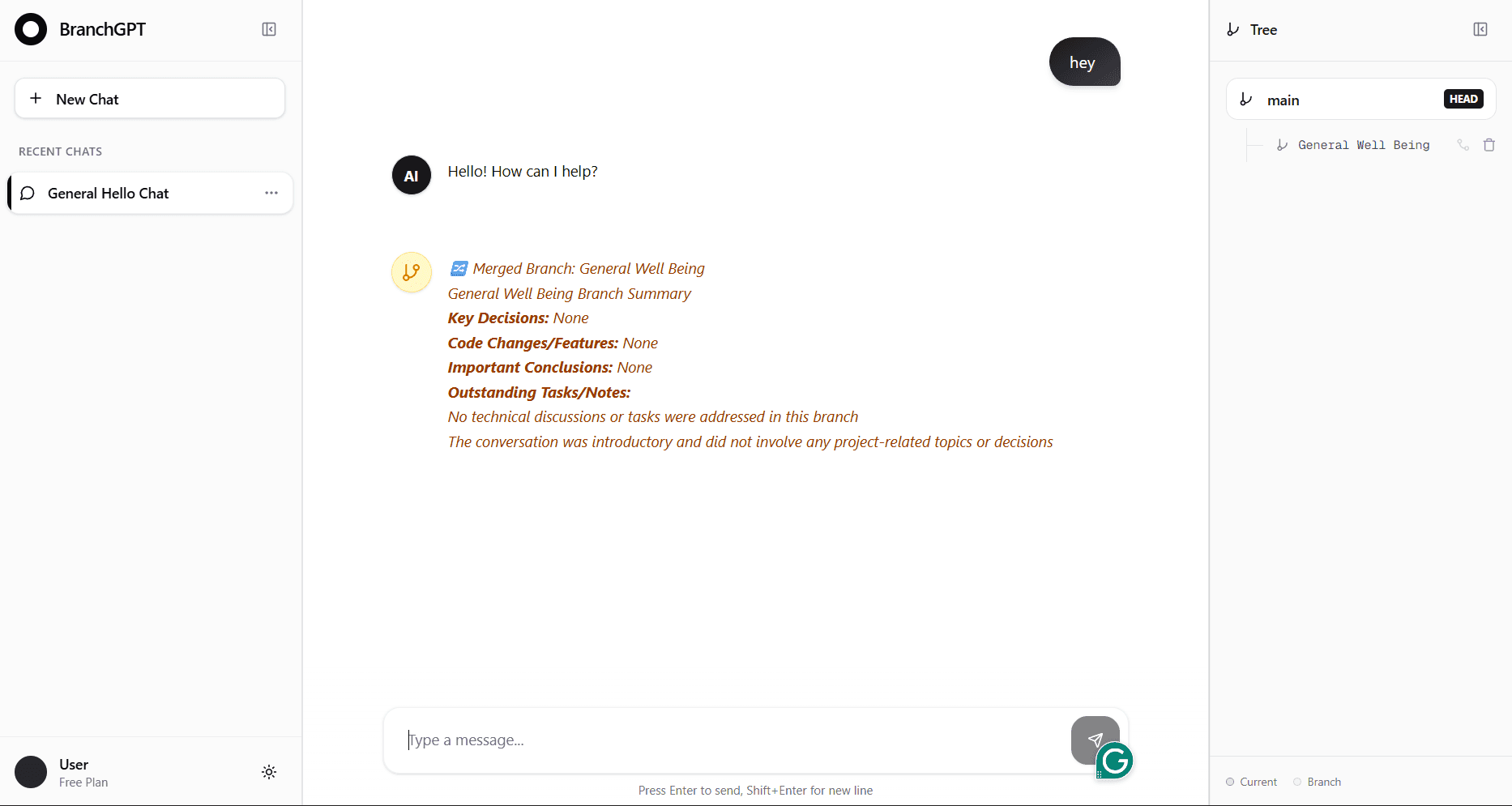 BranchGPT - Screenshot 4 showing product features and functionality