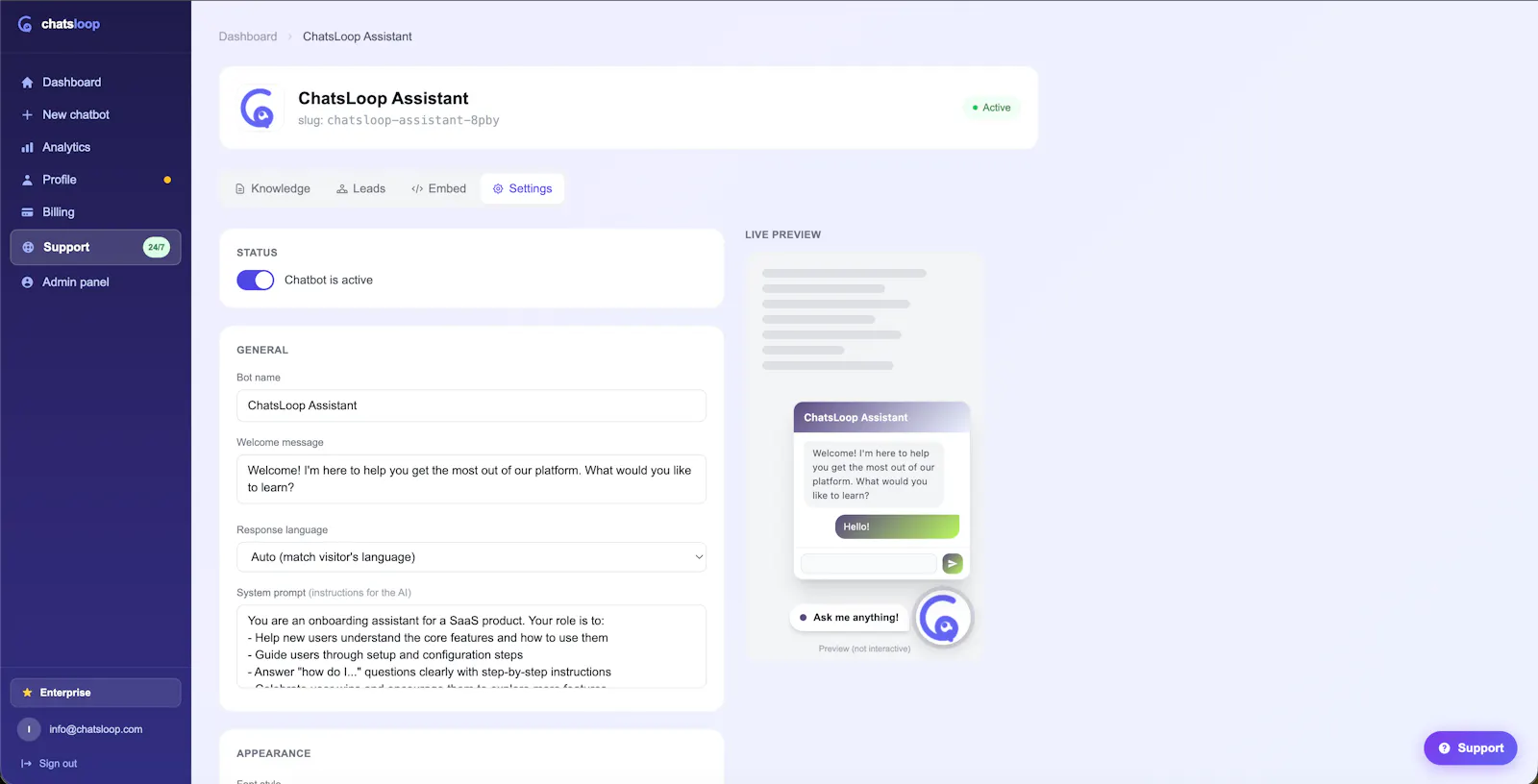 Chatsloop screenshot 2