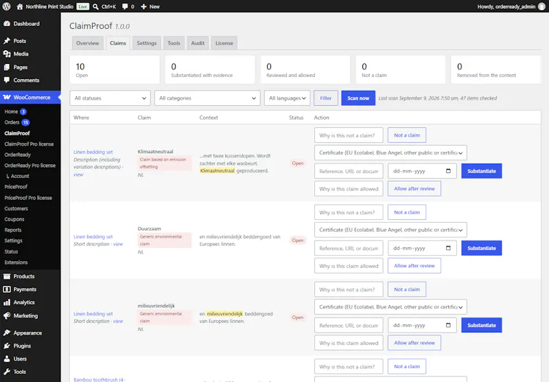ClaimProof screenshot 2