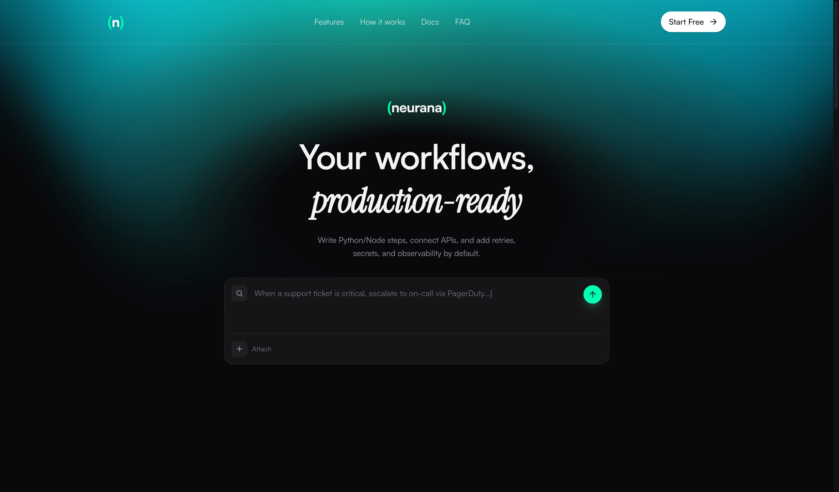 Neurana - Main product screenshot demonstrating key features and user interface