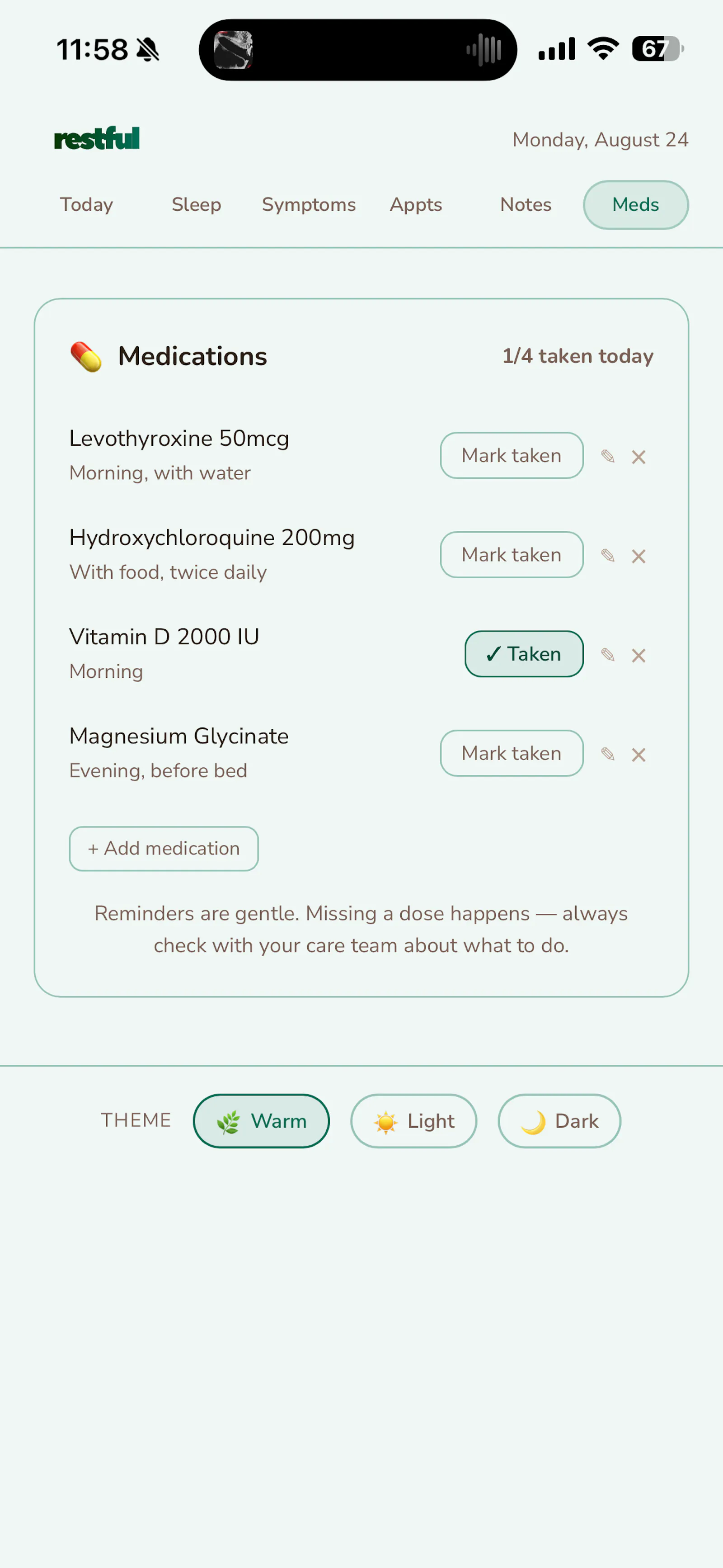 Restful: Chronic Illness Care screenshot 2