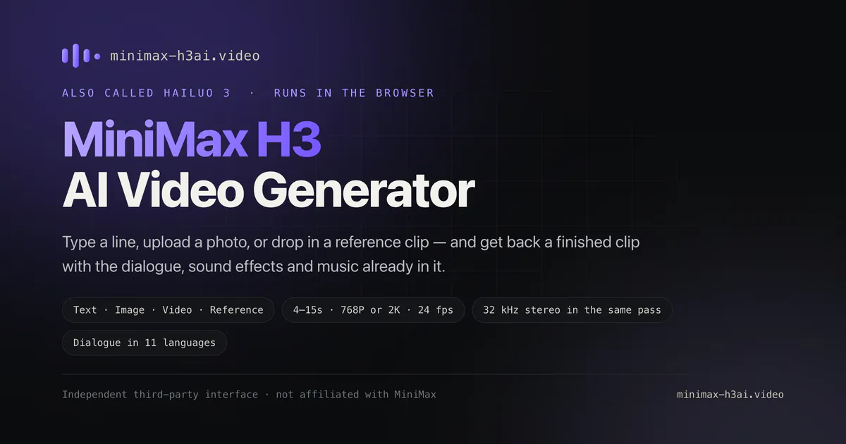 MiniMax H3 AI Video Generator gallery image