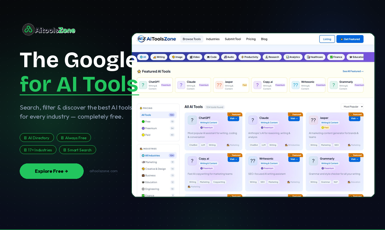 AI Tools Zone - Product Hunt launch logo and brand identity