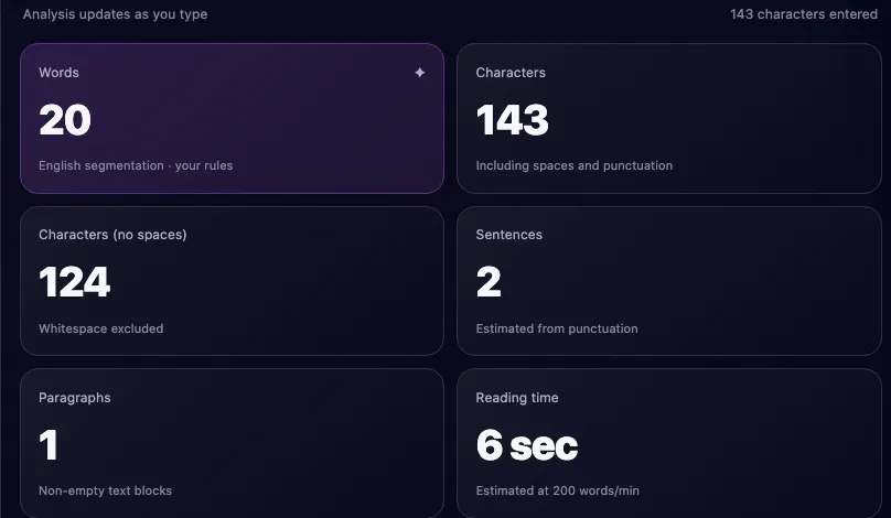WORDORA - private word counter gallery image