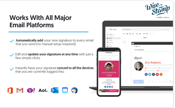 Wisestamp的Chrome簽名擴展 - Google Chrome Signature Extension by Wisestamp media 2