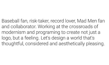 Designer Bio Generator gallery image