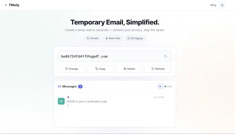 TMaily screenshot 2