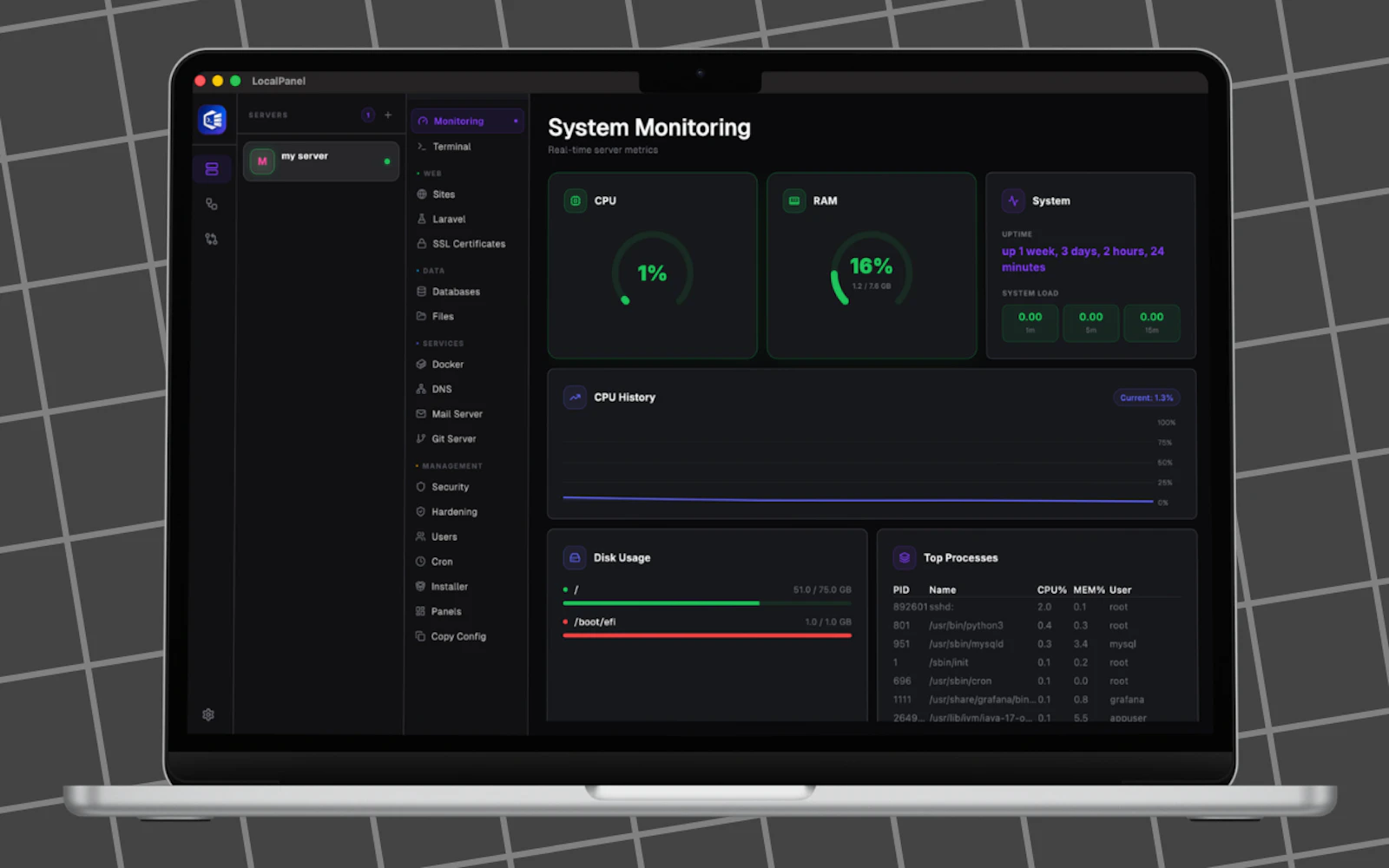 Local Panel screenshot 2