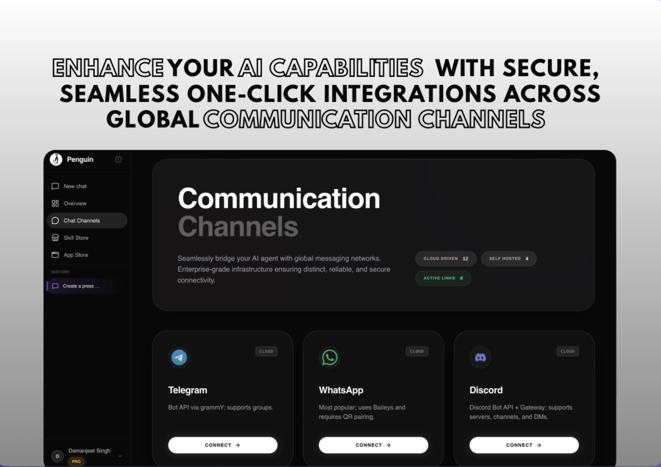 PenguinBot AI - Screenshot 3 showing product features and functionality