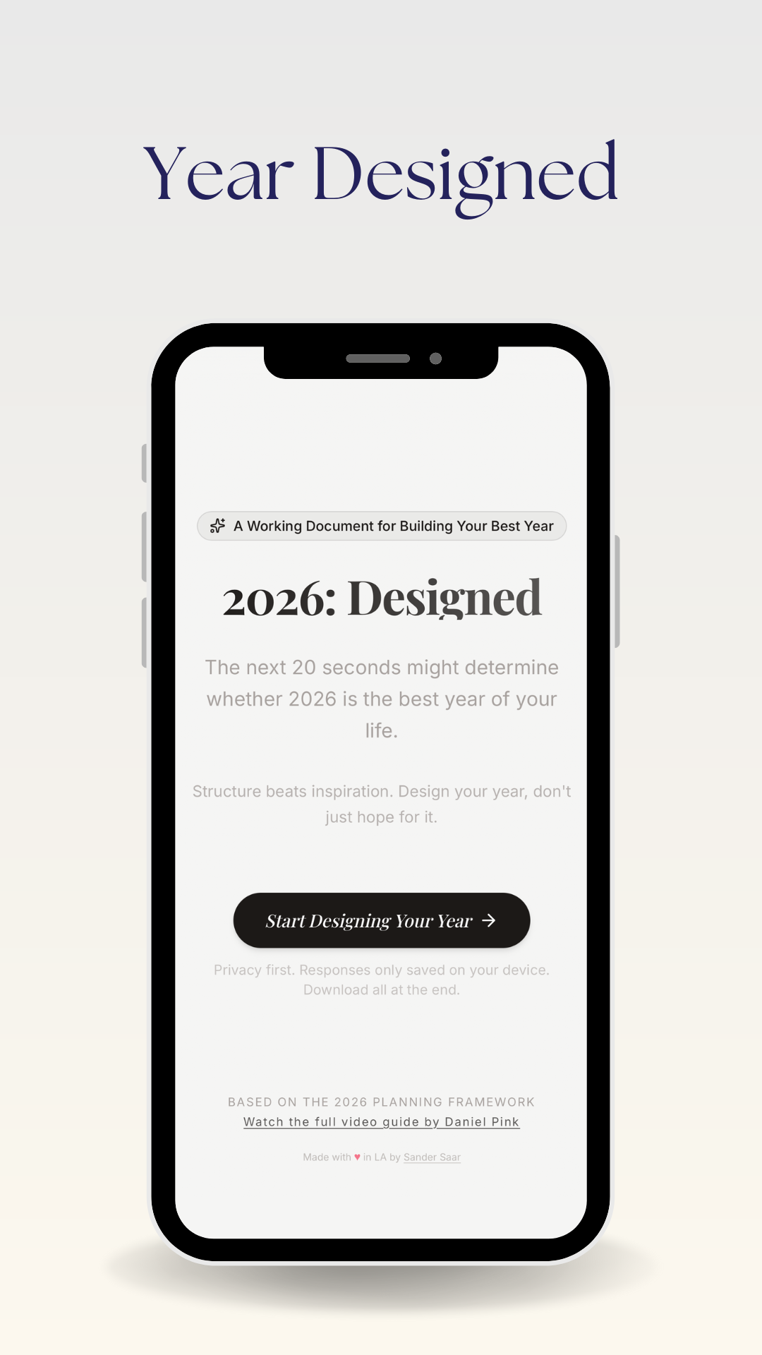 Year Designed - Main product screenshot demonstrating key features and user interface