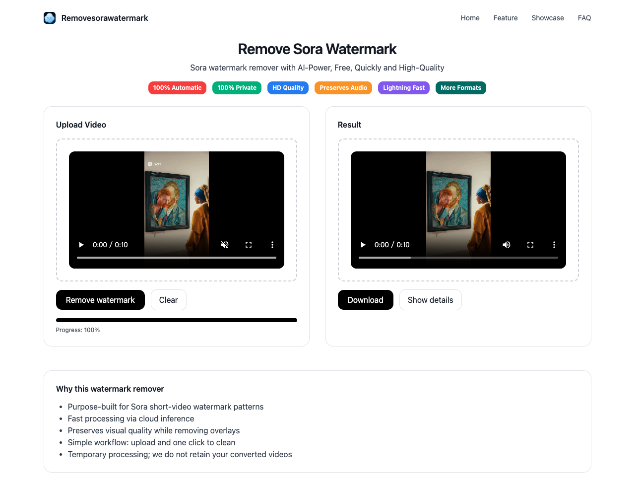 Média Supprimer le filigrane Sora - Suppresseur de filigrane Sora_gratuit, rapide, de qualité 1