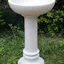 White marble garden birdbath
