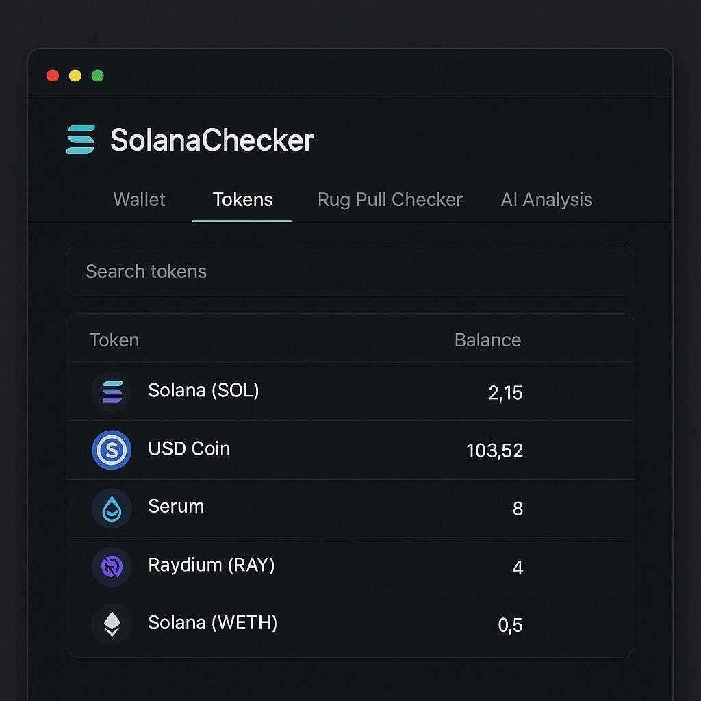 SolanaChecker — Solana Token Scanner media 3