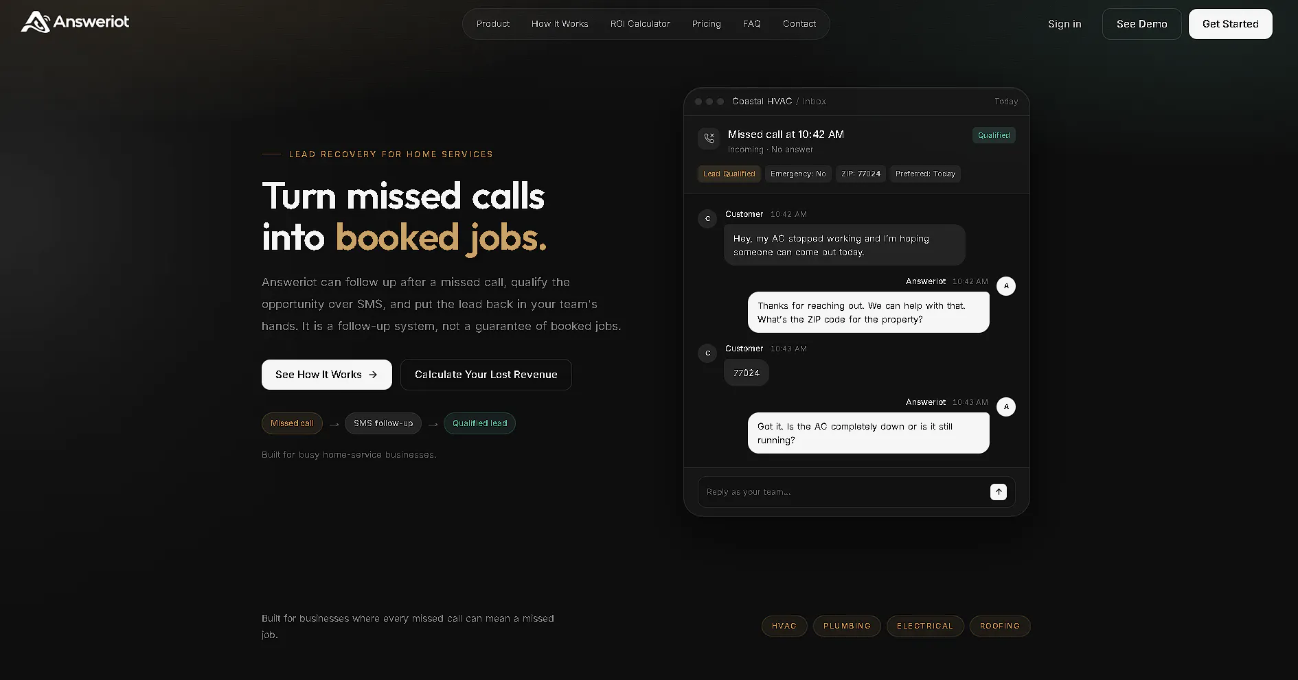 Answeriot — Missed Calls to Jobs gallery image