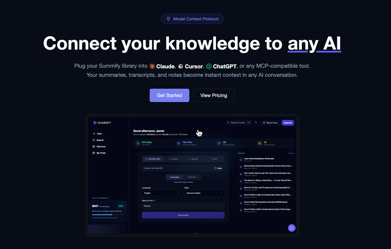 Summify MCP screenshot 2