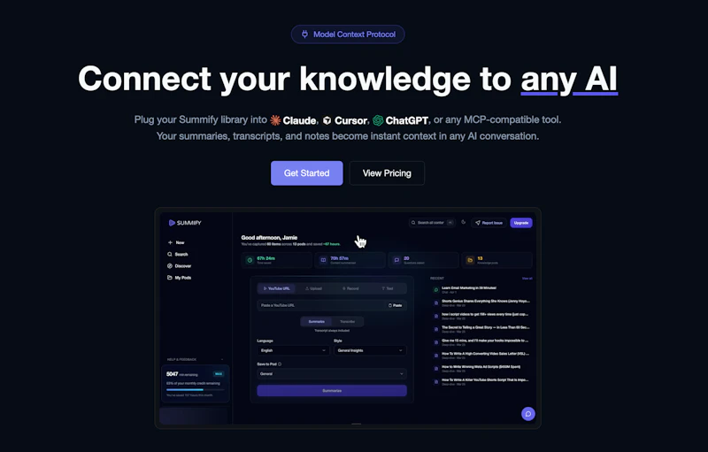 Summify MCP screenshot 2