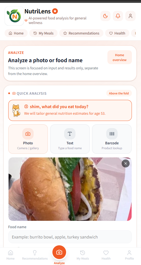 NutriLens on Product Hunt gallery image