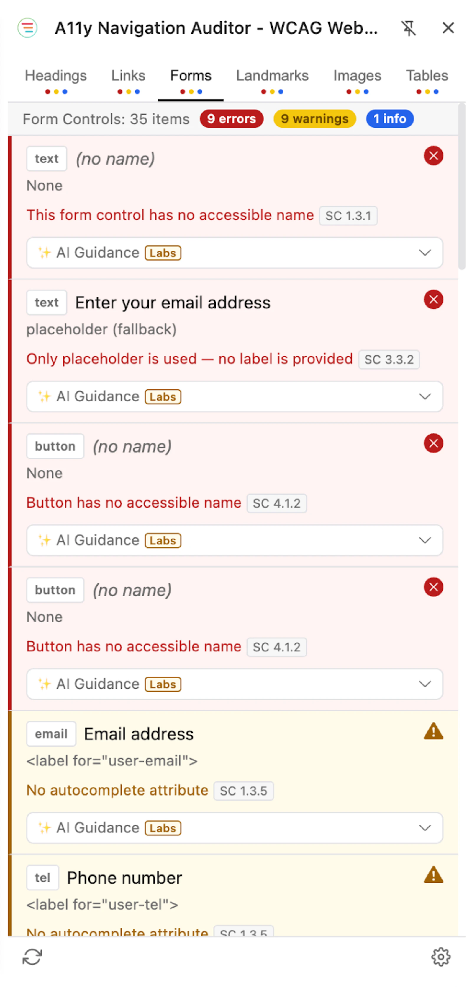 A11y Navigation Auditor screenshot 5