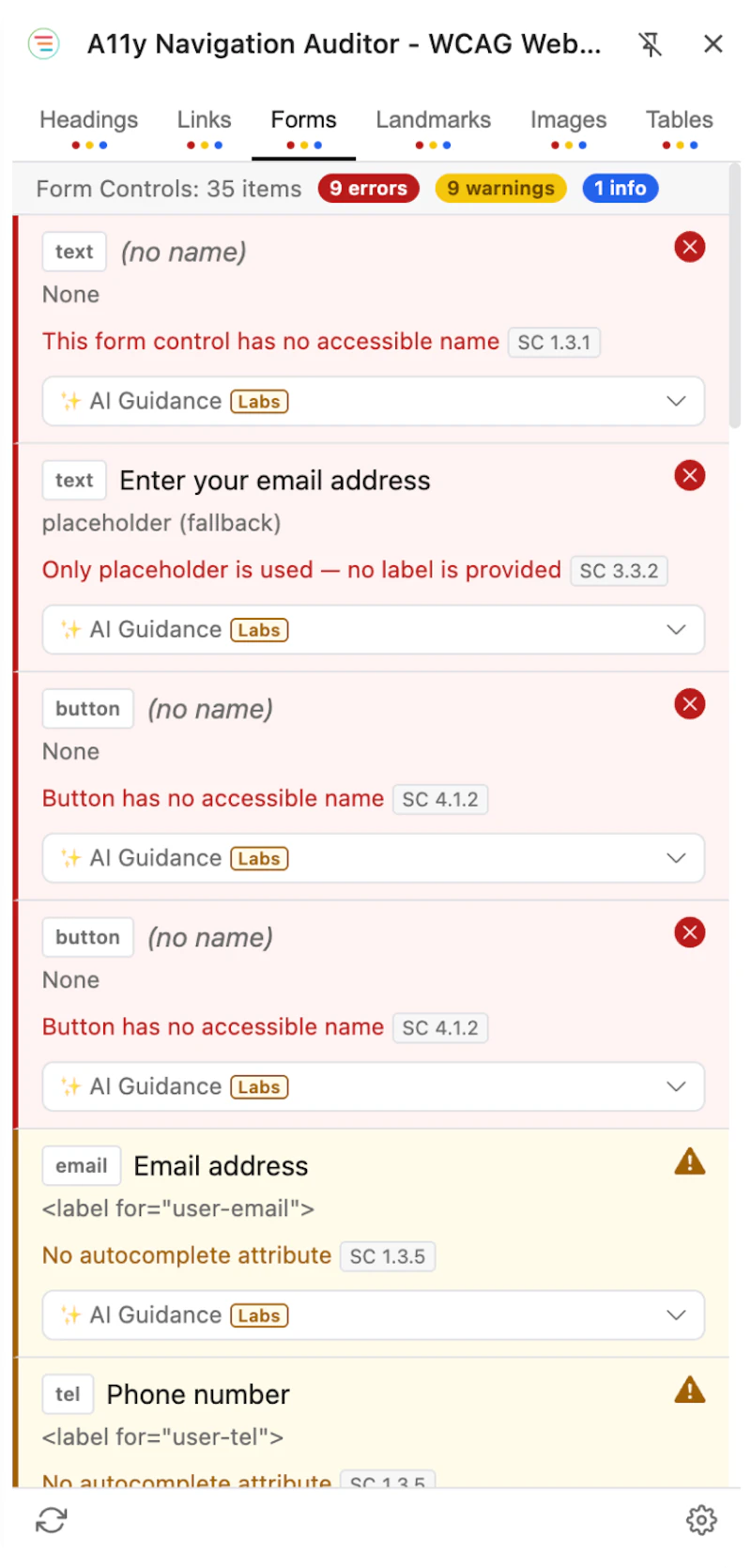 A11y Navigation Auditor screenshot 5