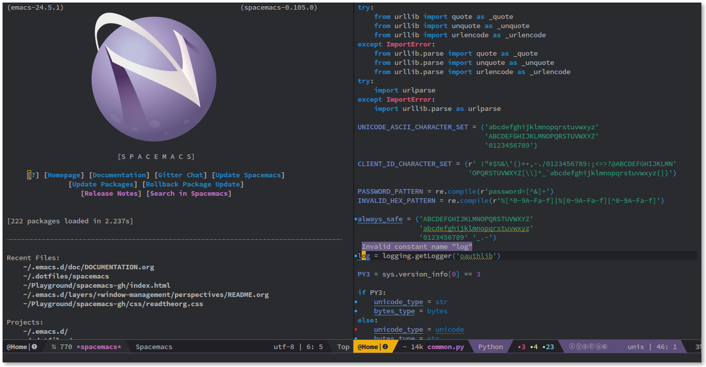Spacemacs gallery image
