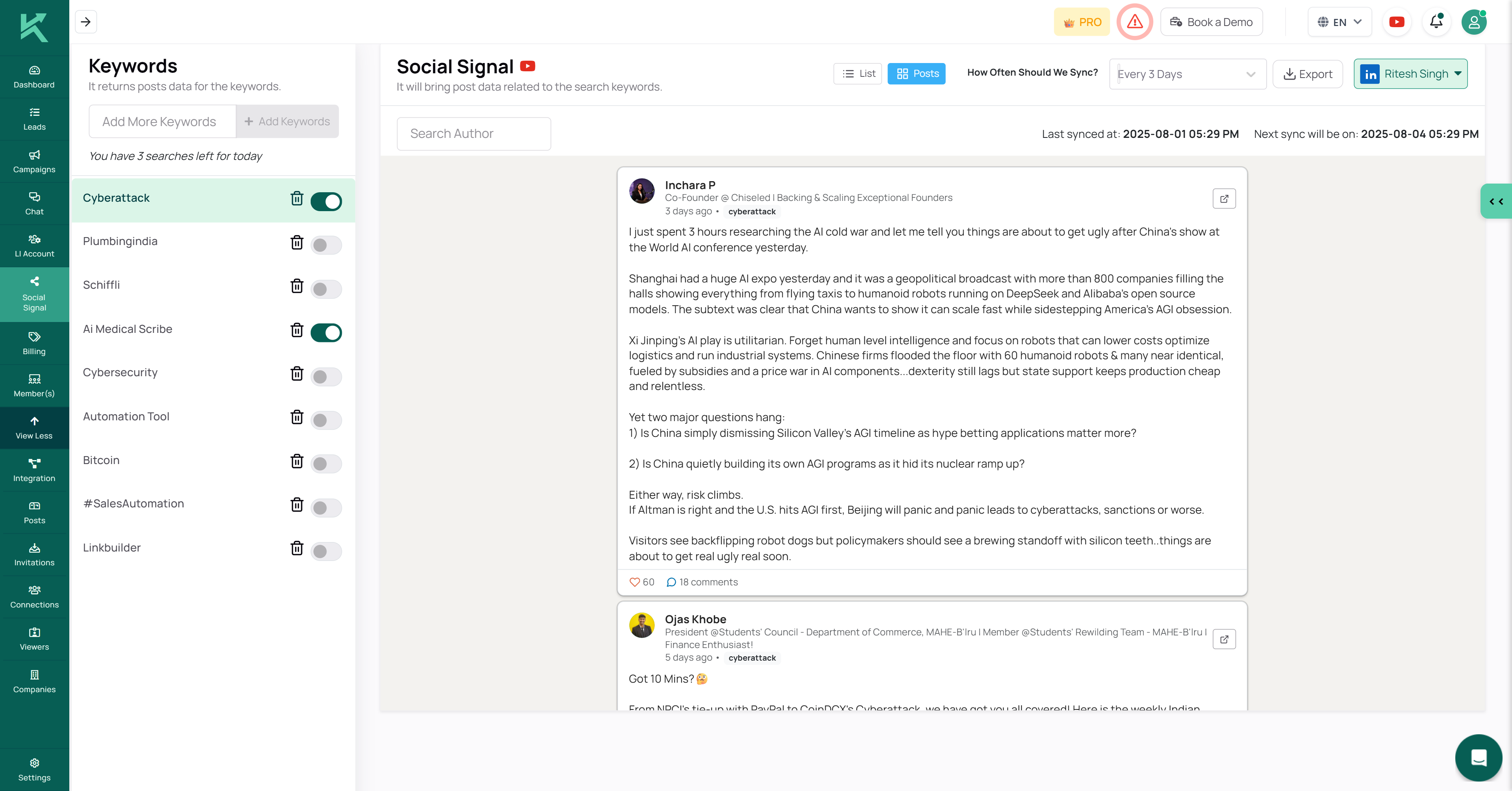 Konnector.ai – LinkedIn AI Outreach - Screenshot 4 showing product features and functionality