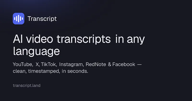 Transcript.land screenshot 2