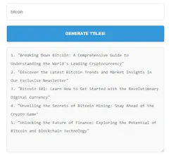 Newsletter Title Generator gallery image