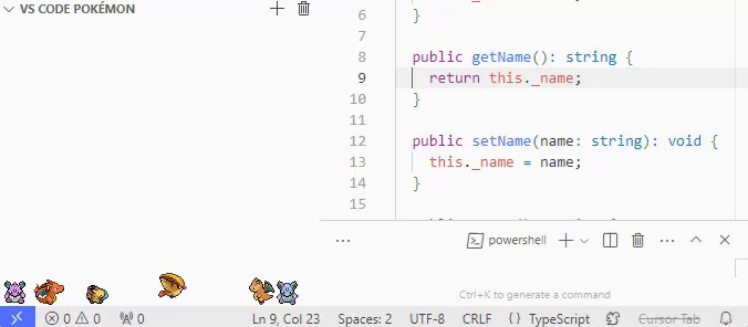startuptile vscode-pokemon-Bring Pokémon nostalgia into your code editor