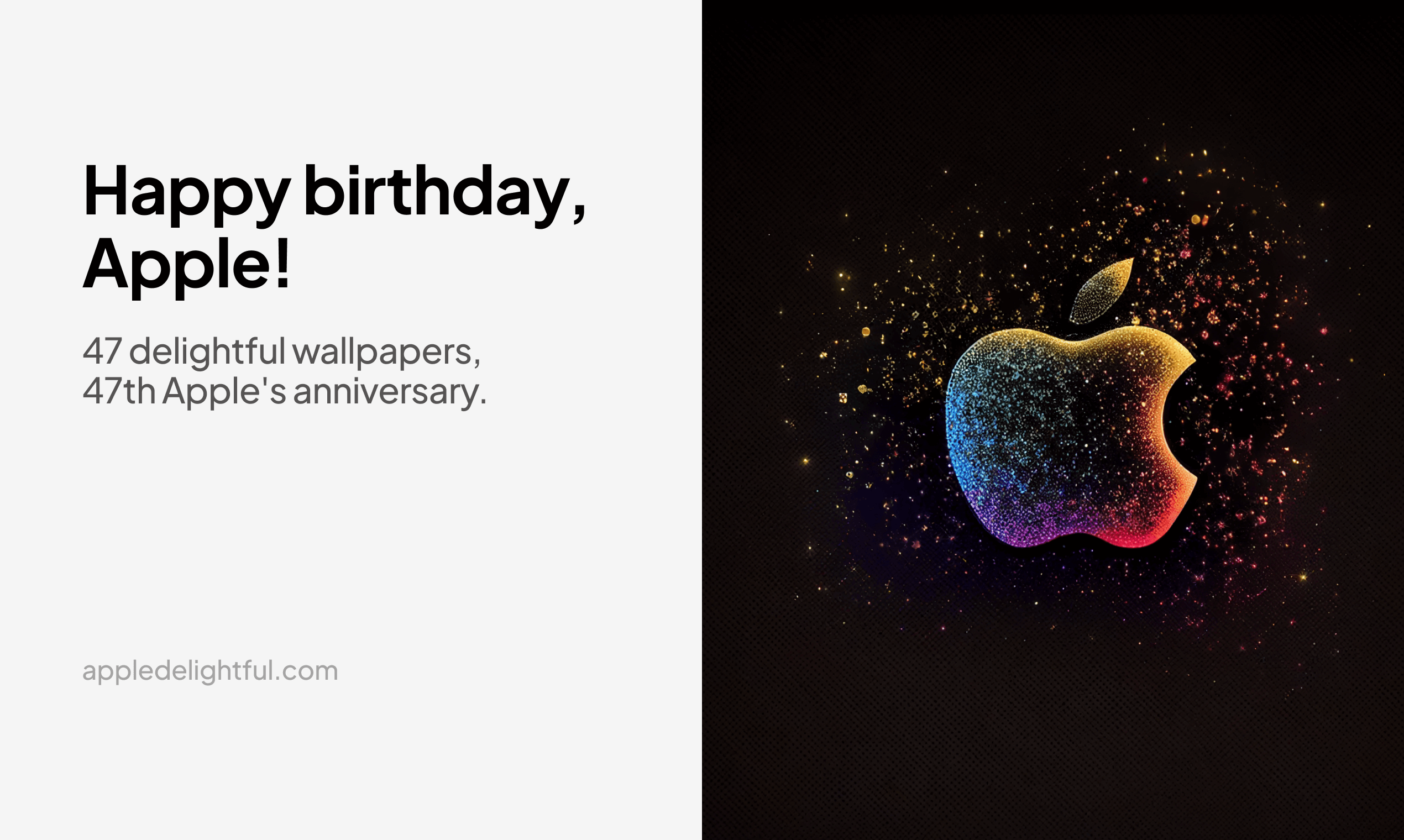 Mutlu yıllar, Apple! - 47. Apple'ın yıldönümü için 47 keyifli duvar kağıtları medya 1