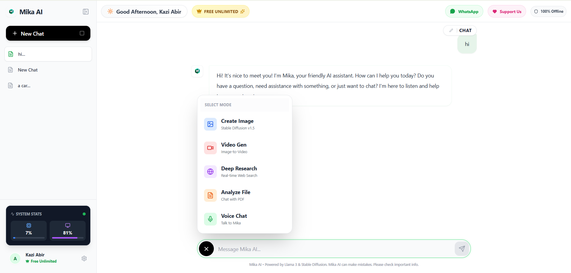 Mika AI - Screenshot 3 showing product features and functionality