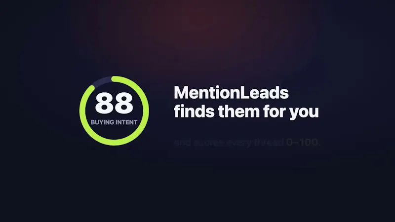 MentionLeads screenshot 1 (video preview)