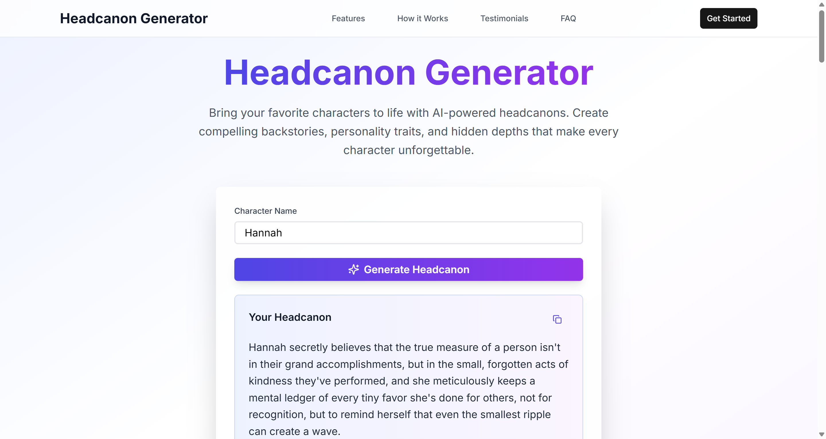 Headcanon Generator gallery image