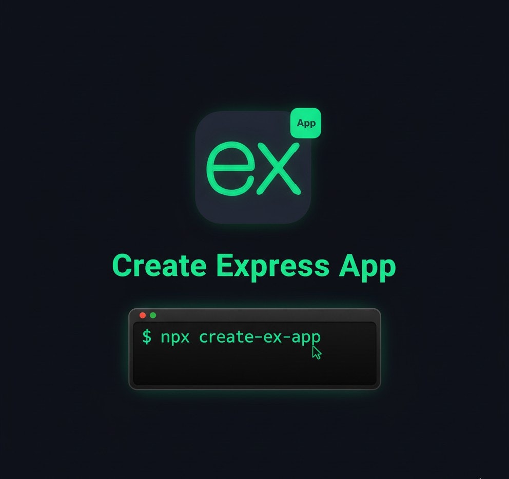 Create Express App - Main screenshot showing features and interface