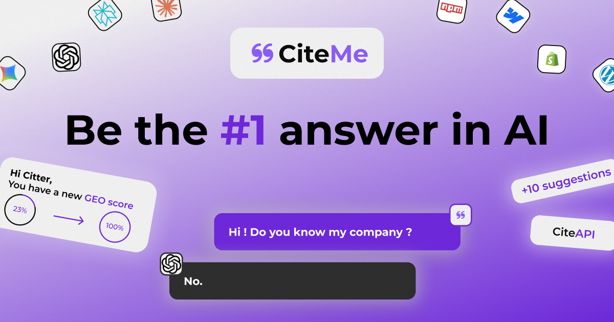 CiteMe - Main product screenshot demonstrating key features and user interface