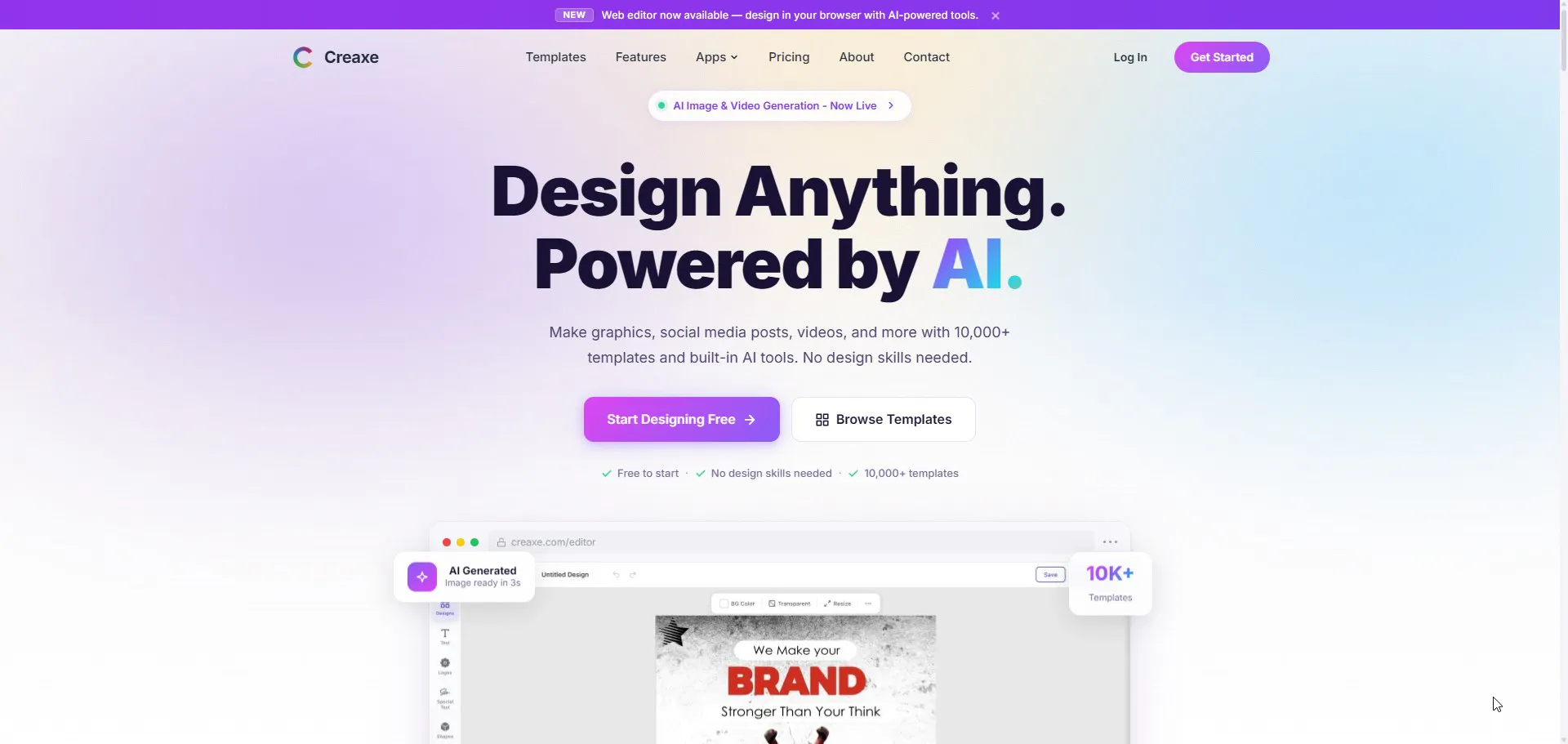 Creaxe: AI Graphic Design Studio gallery image
