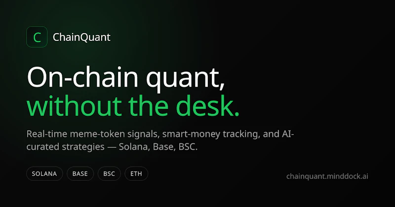On-Chain Quant Strategies, Delivered screenshot 1