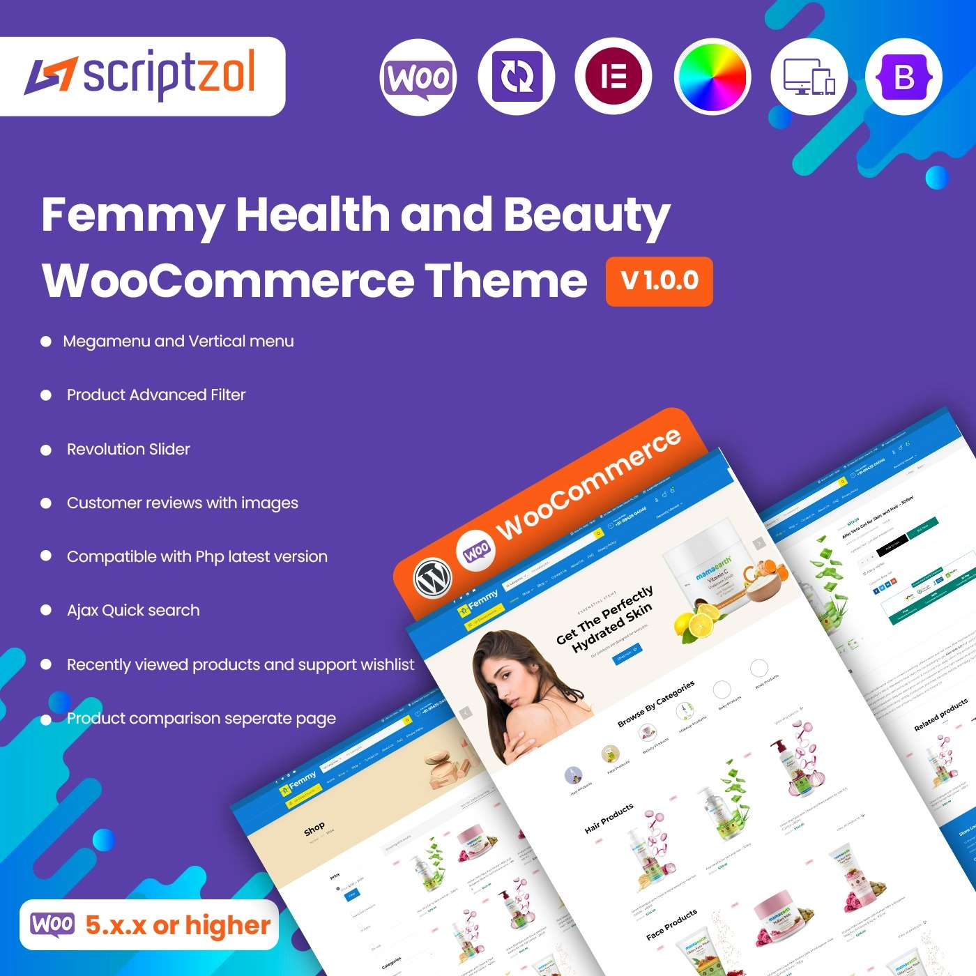 Femmy - Sağlık Güzelliği WooCommerce Tema