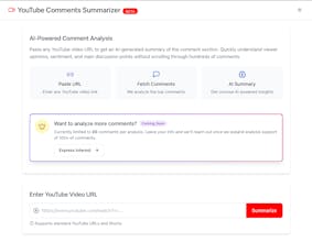 YouTube Comments Summarizer gallery image