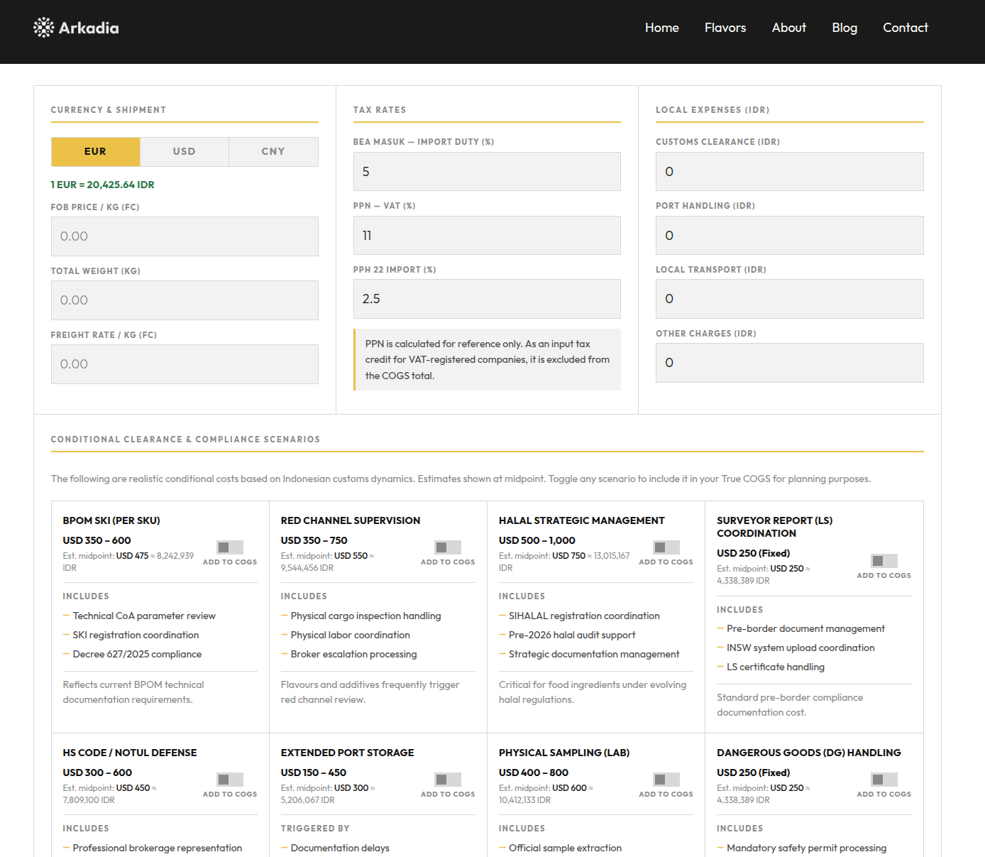 Indonesia Import COGS Calculator gallery image