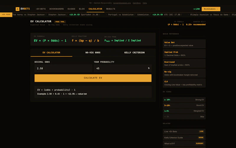 EVBets screenshot 2